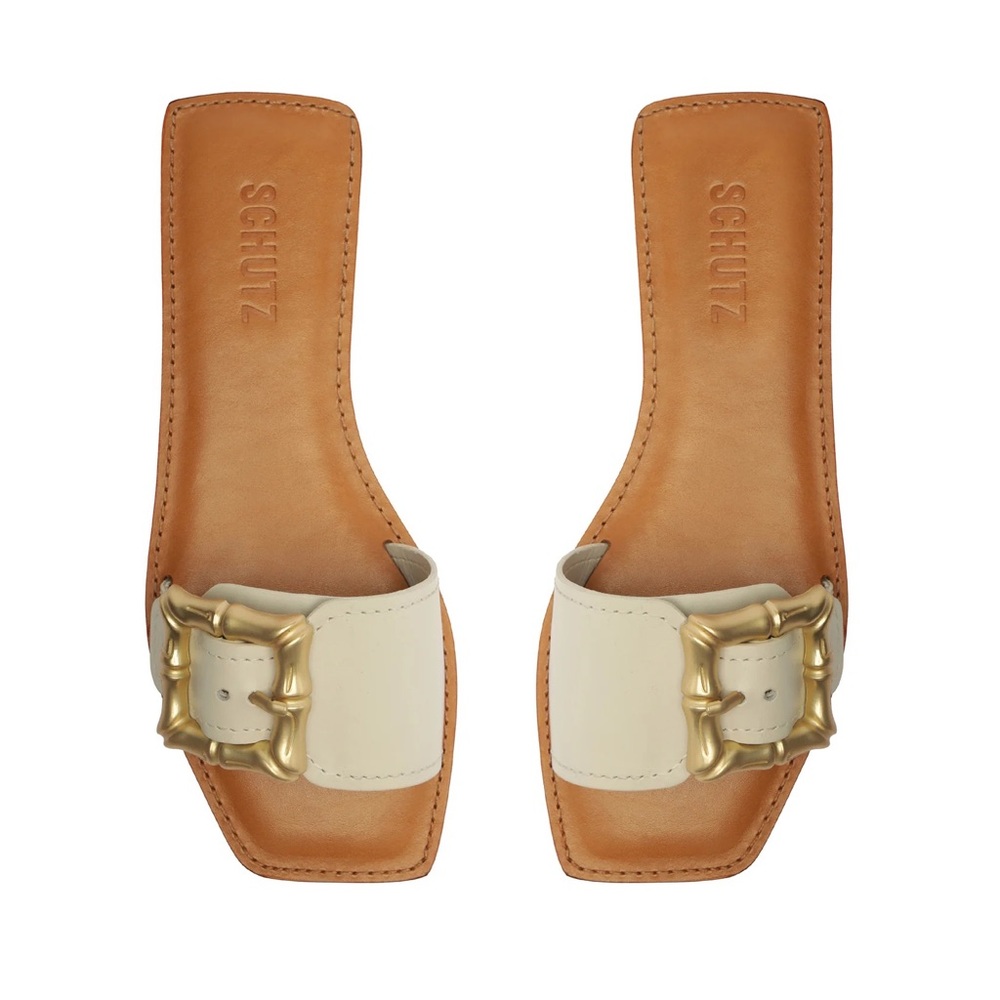 Schutz enola leather sandal slide size 7.5